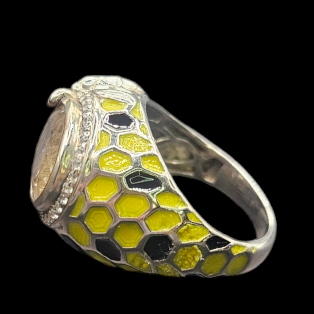 Golden Rutilated Quartz Ring - Picture 4 of 5